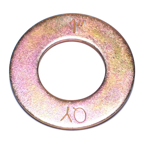 Midwest Fastener Flat Washer, For Screw Size 1" , Steel Zinc Yellow Finish, 5 PK 03919 - main